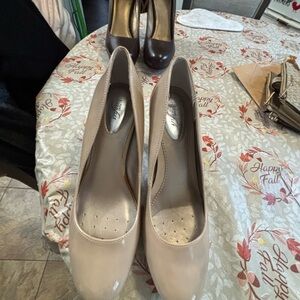 Alfani Beige Patent Leather Heels